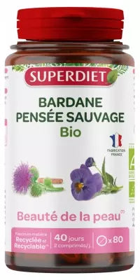 Superdiet Organic Burdock Wild Pansy 80 Tablets