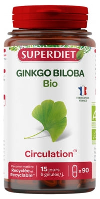 Superdiet Organic Ginkgo Biloba 90 Capsules