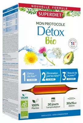 Superdiet Organic My Detox Protocol 30 Phials