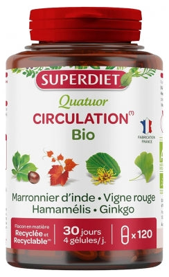 Superdiet Quatuor Circulation Organic 120 Capsules