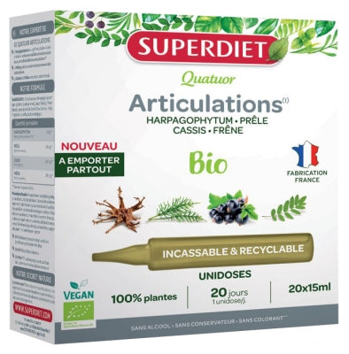 Superdiet Quatuor Joints Organic 20 Unidoses