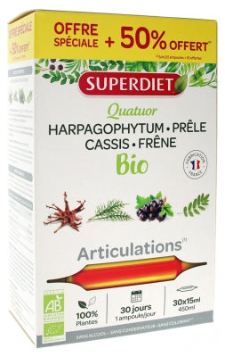 Superdiet Quatuor Organic Joints 30 Phials Of Which 50% Free