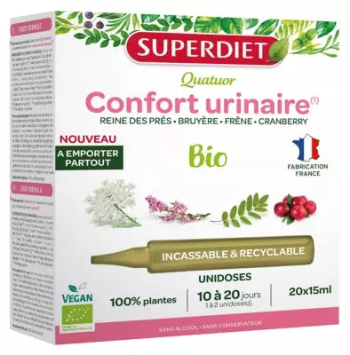 Superdiet Quatuor Urinary Comfort Organic 20 Unidoses