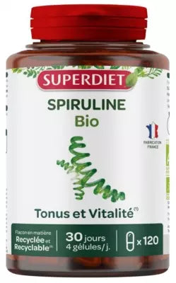 Superdiet Spirulina Organic 120 Capsules