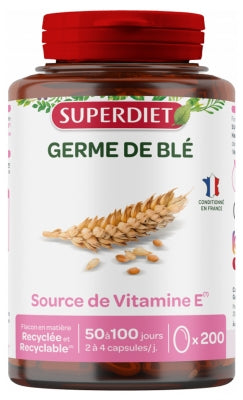 Superdiet Wheat Germ Oil 200 Capsules