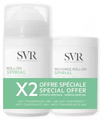 Svr Spirial Deodorant Anti-Perspirant 48H Roll-On 50 Ml + Refill Roll-On 50Ml