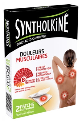 Syntholkiné Back/Neck/Shoulders Heat-Up Patch Muscle Pain 2 Patches