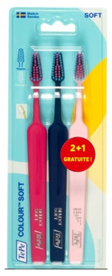 Tepe Colour Soft Toothbrush Set Of 2 + 1 Free