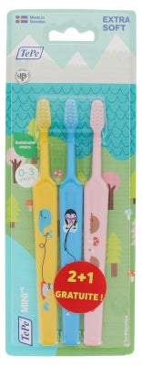 Tepe Extra-Flexible Mini Toothbrush Set Of 2 + 1 Free