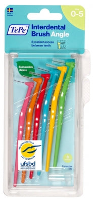 Tepe Interdental Brushes Angle Assortment Size 0 To 5