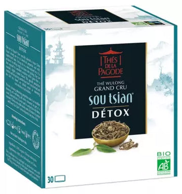 Thés De La Pagode Sou Tsian Tea Wulong Grand Cru Detox Organic 30 Sachets