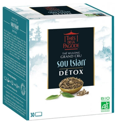 Thés De La Pagode Sou Tsian Tea Wulong Grand Cru Detox Organic 30 Sachets