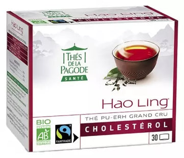 Thés De La Pagode Hao Pu-Erh Grand Cru Ling Tea Cholesterol Organic 30 Sachets