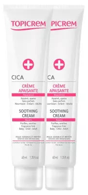 Topicrem Cica Soothing Cream Repairs 2 X 40Ml