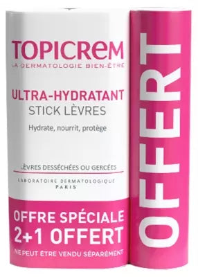 Topicrem Uh Ultra-Moisturising Stick 3 X 4G Whose 1 Free