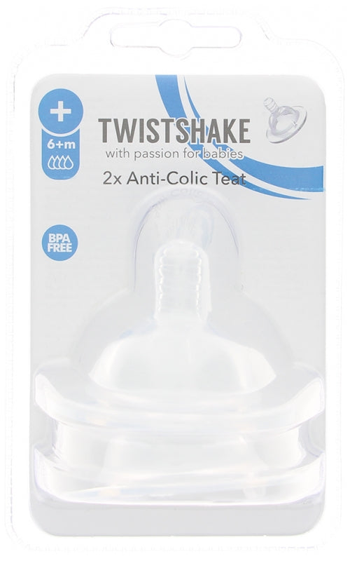 Twistshake 2 Teats Anti-Colic Flow Xl 6 Months And +