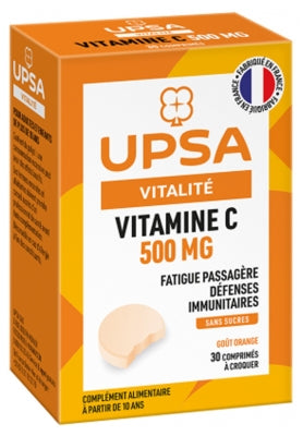 Upsa Vitality Vitamin C 500Mg 30 Tablets To Crunch