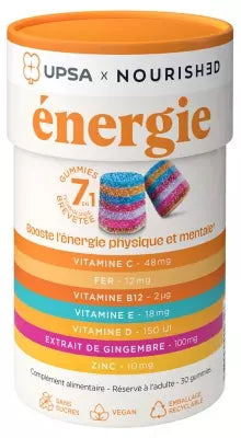 Upsa X Nourished Gummies 7-In-1 Energy 30 Gummies
