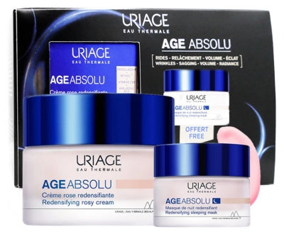 Uriage Age Absolu Crème Rose Redensifiante 50 Ml + Masque De Nuit Redensifiante 15 Ml Offert