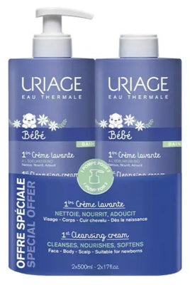 Uriage Baby 1Ère Crème Lavante Set Of 2 X 500 Ml