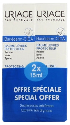 Uriage Bariéderm Cica Protecting Lips Balm 2 X 15Ml