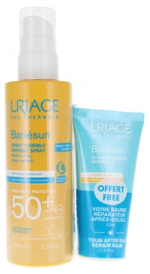 Uriage Bariésun Invisible Spray Very High Protection Spf50+ 200Ml + Repair Balm 50Ml Free