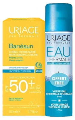 Uriage Bariésun Very High Protection Moisturizing Cream Spf50+ 50Ml + Uriage Thermal Water 50Ml Free