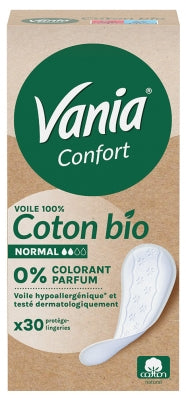 Vania Comfort Organic Cotton Normal 30 Panty Liners