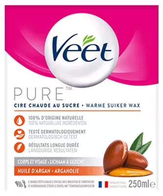 Veet Pure Hot Wax With Sugar & Argan Oil 250Ml