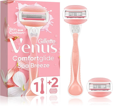 Gillette Venus Comfortglide Spa Breeze Shaver + 2 Replacement Heads