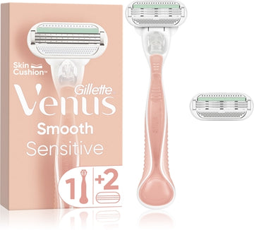 Gillette Venus Sensitive Smooth Razor + 2 Replacement Heads
