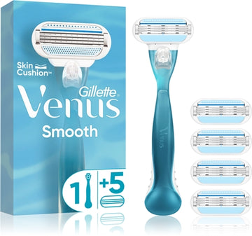 Gillette Venus Smooth Razor + Replacement Heads 5 Pcs