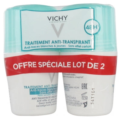 Vichy 48H Anti-Streaks Anti-Perspirant Deodorant Roll-On 2 X 50Ml