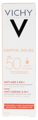 Vichy Capital Soleil Anti-Ageing 3-In-1 Antioxidant Care Spf50 50Ml