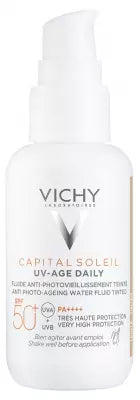 Vichy Capital Soleil Uv-Age Daily Anti-Photo Ageing Water Fluid Tinted Spf50+ 40Ml