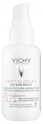 Vichy Capital Soleil Uv-Age Daily Anti-Photo Ageing Water Fluid Tinted Spf50+ 40Ml