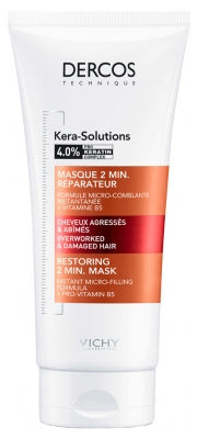 Vichy Dercos Kera Solutions Restoring 2 Min. Mask Overworked & Damaged Hair 200Ml