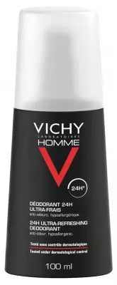 Vichy Homme 24 Hr Ultra-Refreshing Deodorant Spray 100Ml