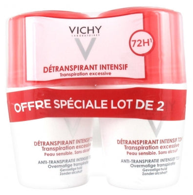 Vichy Intensive Antiperspirant 72H Excessive Perspiration 2 X 50Ml