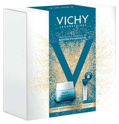 Vichy Minéral 89 72H Moisture Boost Cream 50 Ml + Fortifying And Replumping Daily Booster 10Ml Free