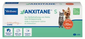 Virbac Anxitane S Dogs Under 10Kg And Cats 30 Tablets