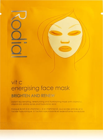 Rodial Vit C Energising Face Mask Brightening And Revitalising Sheet Mask With Vitamin C