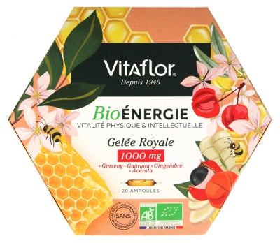 Vitaflor Organic Royal Jelly 1000Mg Energie+ 20 Phials