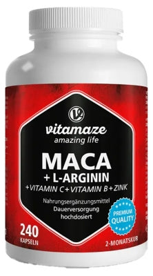 Vitamaze Maca + L-Arginine + Vitamins + Zinc 240 Capsules