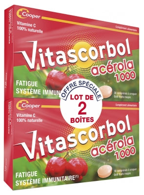 Vitascorbol Acerola 1000 2 X 30 Tablets To Crunch