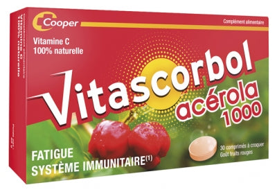 Vitascorbol Acerola 1000 30 Tablets To Crunch