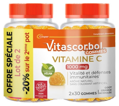 Vitascorbol Vitamin C 1000 Mg Lot Of 2 X 30 Gummies