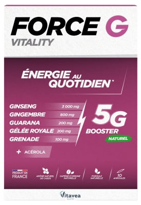 Vitavea Force G Vitality Énergie Au Quotidien 10 Ampoules