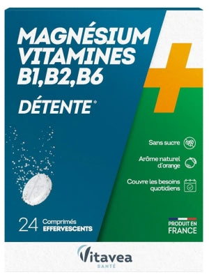 Vitavea Magnesium + Vitamins B1 B2 B6 24 Effervescent Tablets