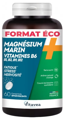 Vitavea Magnesium + Vitamins B1 B2 B6 B9 B12 60 Effervescent Tablets